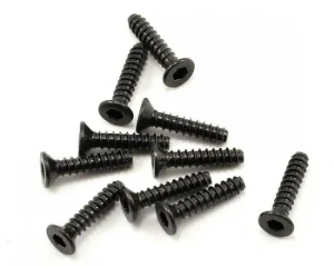 Axial M2.5x12mm Hex Socket Tapping Flat Head (Black) (10)