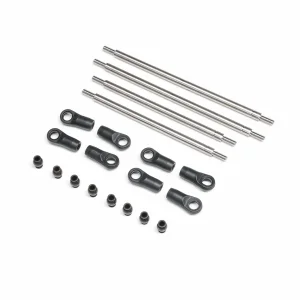 Rear Upper/Lower 4WS Links Set - Titanium: AXP8