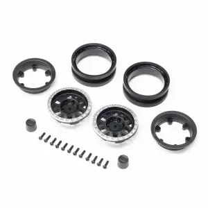 1.9 KMC Mesa Beadlock Wheels - Black And Silver (2)