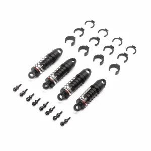 Oil Shock Set 6mm - (.213 LBS/IN Red): SCX24 (4)