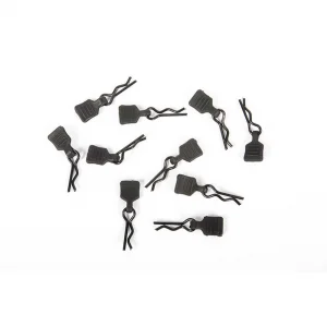 3mm Body Clip w/Tab - Black (10pc)
