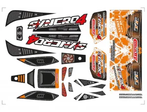 Team Corally Body Decal Sheet Syncro 4 Ornage 1Pc
