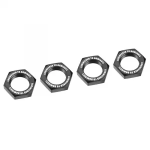 Corally Wheel Nut Serrated Aluminium Black 4 Pcs