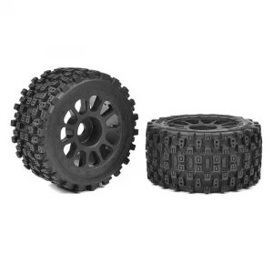 Team Corally 1:8 Buggy Tyres Scorpion Xtb Rear Wide Black Rim