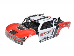 Corally Body Shiroi + Driver Interior + Roll Cage + Body Accesories - Red Cut 1 PC