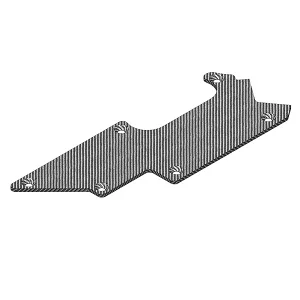 Corally Suspension Arm Stiffener Rear Left Graphite 3mm 1 PC