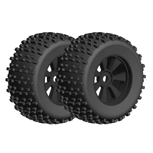 Corally Off-Road 1:8 Monster Truck Tires - Gripper - Glued On Black