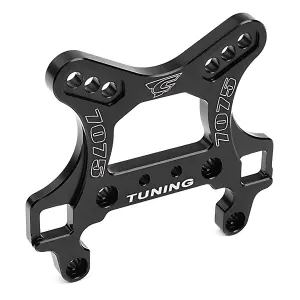 Corally Shock Tower Front Swiss 7075 T6 5mm Hard Black