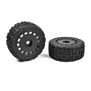 Corally Off-Road 1:8 Truggy Tyres Tracer Glued On Black Rims