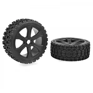 Corally Rebel XMS Asuga XLR Off Road Tyres LP Glued/ Black Rim