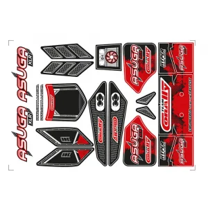Corally Body Decal Sheet Asuga Xlr Red 1 PC