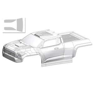 Corally Polycarbonate Body Furago Xd Clear/Cut + Decals