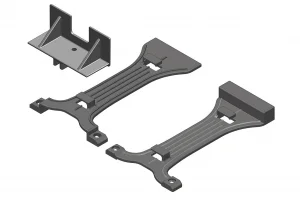 Corally Battery Brace - 2S-3S - Composite - 1 Set