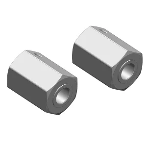 Corally Wheel Hex Adapter - Front - Aluminium - 2 Pcs
