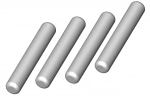 Corally Wheel Axle Pin - 2X12 - Steel - 4 Pcs