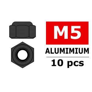 Corally Aluminium Nylsto P Nut M5 Gun Metal 10 Pcs