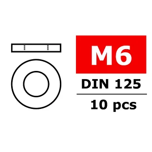 Corally Washer M6 Galvanized Steel 10 Pcs