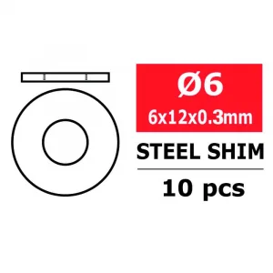 Corally Steel Metric Shim 6 - 0X12X0 - 3mm 10 Pcs