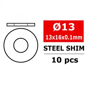 Corally Steel Metric Shim 13X16X0 - 1mm 10 Pcs