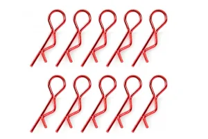 Corally Body Clips - 45 Bent - Small - Red - 10 Pcs