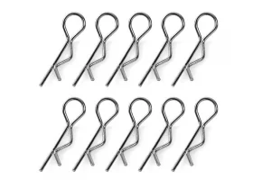 Corally Body Clips - 45 Bent - Small - Black - 10 PC