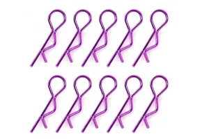 Corally Body Clips - 45 Bent - Small - Purple - 10 P