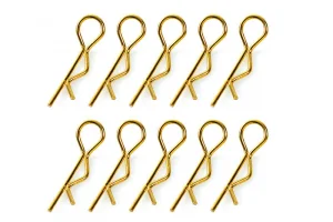 Corally Body Clips - 45 Bent - Small - Gold - 10 Pcs