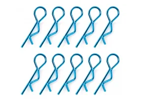 Corally Body Clips - 45 Bent - Small - Blue - 10 Pcs