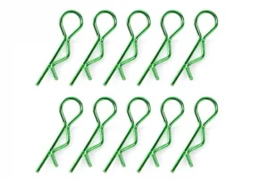 Corally Body Clips - 45 Bent - Medium - Green - 10 P