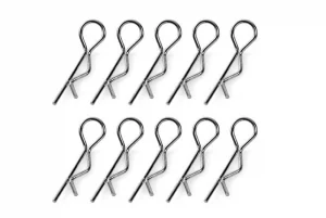 Corally Body Clips - 45 Bent - Medium - Black - 10 P