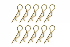 Corally Body Clips - 45 Bent - Medium - Gold - 10 PC