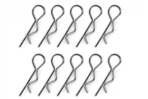 Corally Body Clips - 45 Bent - Large - Black - 10 Pcs