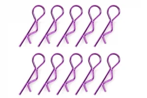 Corally Body Clips - 45 Bent - Large - Purple - 10 P