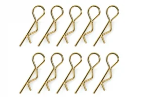 Corally Body Clips - 45 Bent - Large - Gold - 10 Pcs