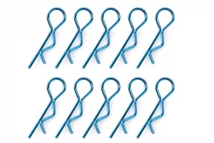 Corally Body Clips - 45 Bent - Large - Blue - 10 Pcs