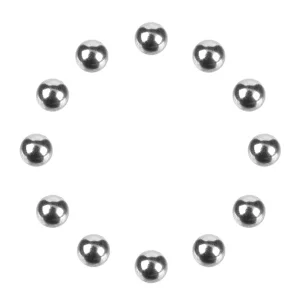 Corally Precision Diff. Balls 1:8 - Chrome - 12 Pcs