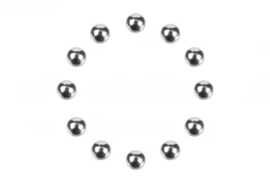 Corally Precision Diff. Balls 1:8 - Chrome - 12 Pcs