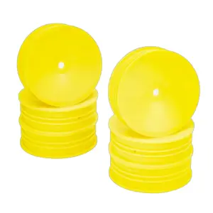 Centro 1:10 Dished Buggy Front 2WD Slim Flex Wheel - 3 Pairs (Yellow)