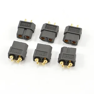 Centro Black XT60 Female Connectors (6)