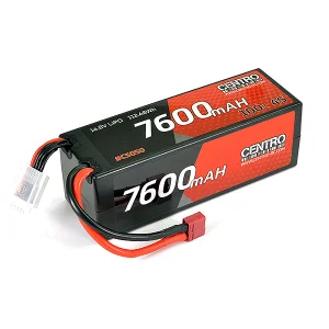 Centro 4S 7600mAh 4S 14.8V 100C Hard Case LiPo Battery - Deans