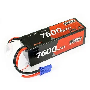 Centro 4S 7600mAh 4S 14.8V 100C Hard Case LiPo Battery - EC5