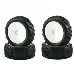 Carisma Mini 4Xs White Wheels And Tyres Set