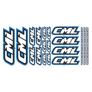 CML Racing Decal Sheet 210mm X 148mm Blue White Silve
