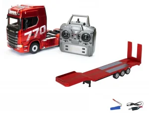 HuiNa Scania 770S RC Haulage Truck + Trailer Set RTR - Red