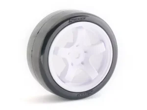 Sweep D-High End Compound Mini Tyres Pre Glued 24Deg On White Wheels (4)