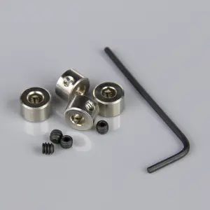 Dubro 1:8in Plated Brass Dura-Collars (3mm) (12 pcs per package)