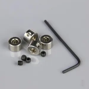 Dubro 1:16in Plated Brass Dura-Collars (1.5mm) (4 pcs per package)