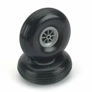Dubro 2.5in Diameter Treaded Light Wheels (1 pair per card)