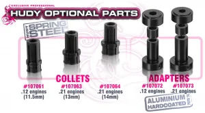 Hudy Bearing Presser Adapter For .21 Engine - Set