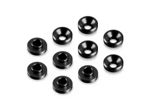 Hudy Aluminium Countersunk Servo Shim - Black (10)